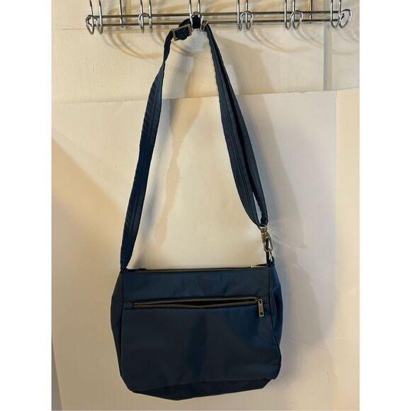 Travelon RFID large purse hooks blue new 10x14" hook adj strap Safety Protection - Picture 4 of 16